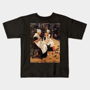 amsterdam orphans in the garden 1885 - Max Liebermann Kids T-Shirt